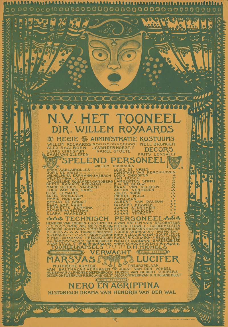N.V. Het Tonneel by Ричард Николаус Роланд Хольст, 1910 — digital art print download