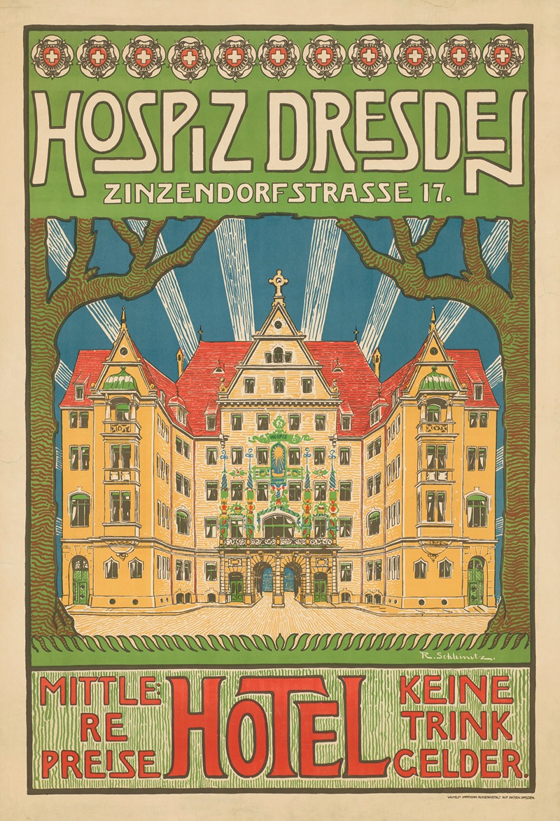 Hospiz Dresden, Hotel by Richard Schleinitz, 1897 — digital art print download