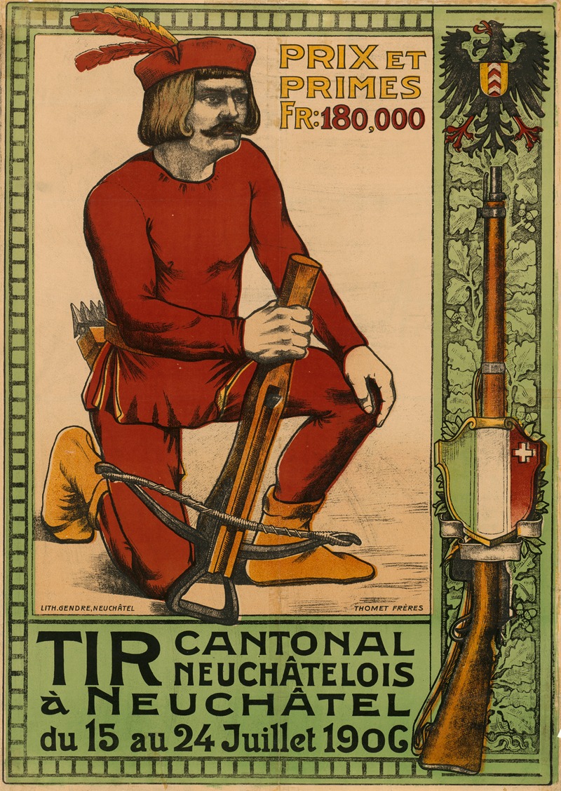 Tir cantonal neuchâtelois 1906 by Thomet Frères, 1906 — digital art print download
