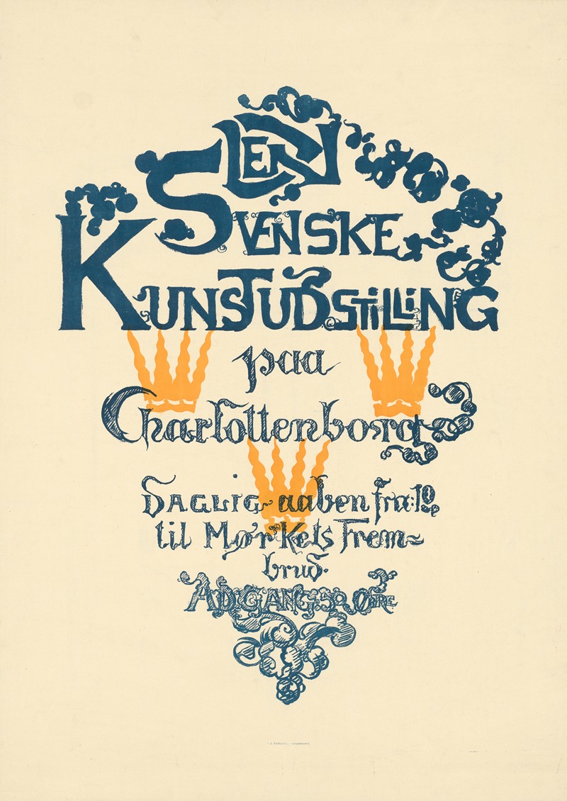Den Svenske Kunstudstilling paa Charlottenborg by Торвальд Биндесбёлл, 1906 — digital art print download