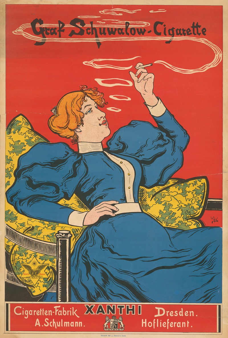 Graf Schuwalow-Cigarette by Walther Scholtz, 1906 — digital art print download