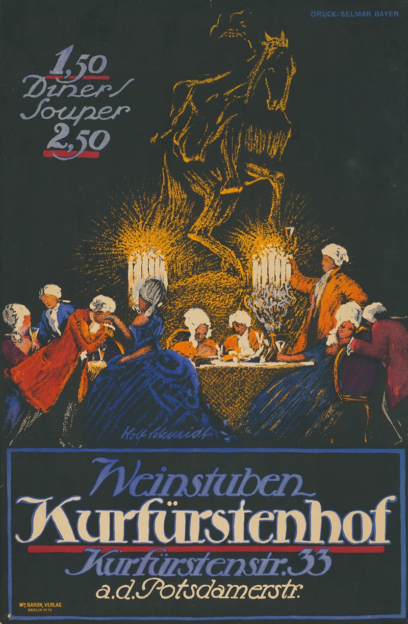 Weinstuben Kurfürstenhof by Wolf Schmidt, 1913 — digital art print download