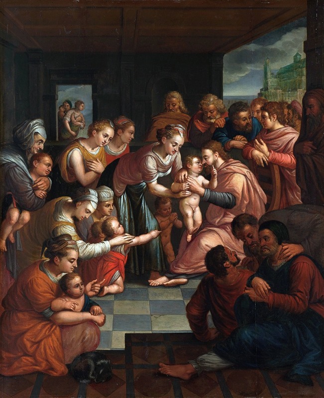 Christ Blessing the Children by Аноним, c. 1570 — digital art print download