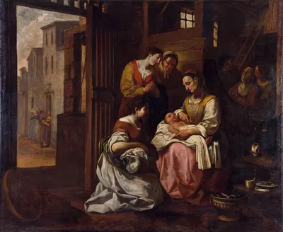 Birth of Saint Francis by Антони Виладомат, 1724-1733 — digital art print download