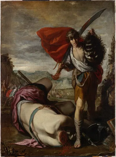 David with the Head of Goliath by Antonio del Castillo Y Saavedra — digital art print download
