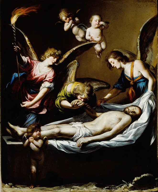 Dead Christ with Lamenting Angels by Antonio del Castillo Y Saavedra, 1650 — digital art print download