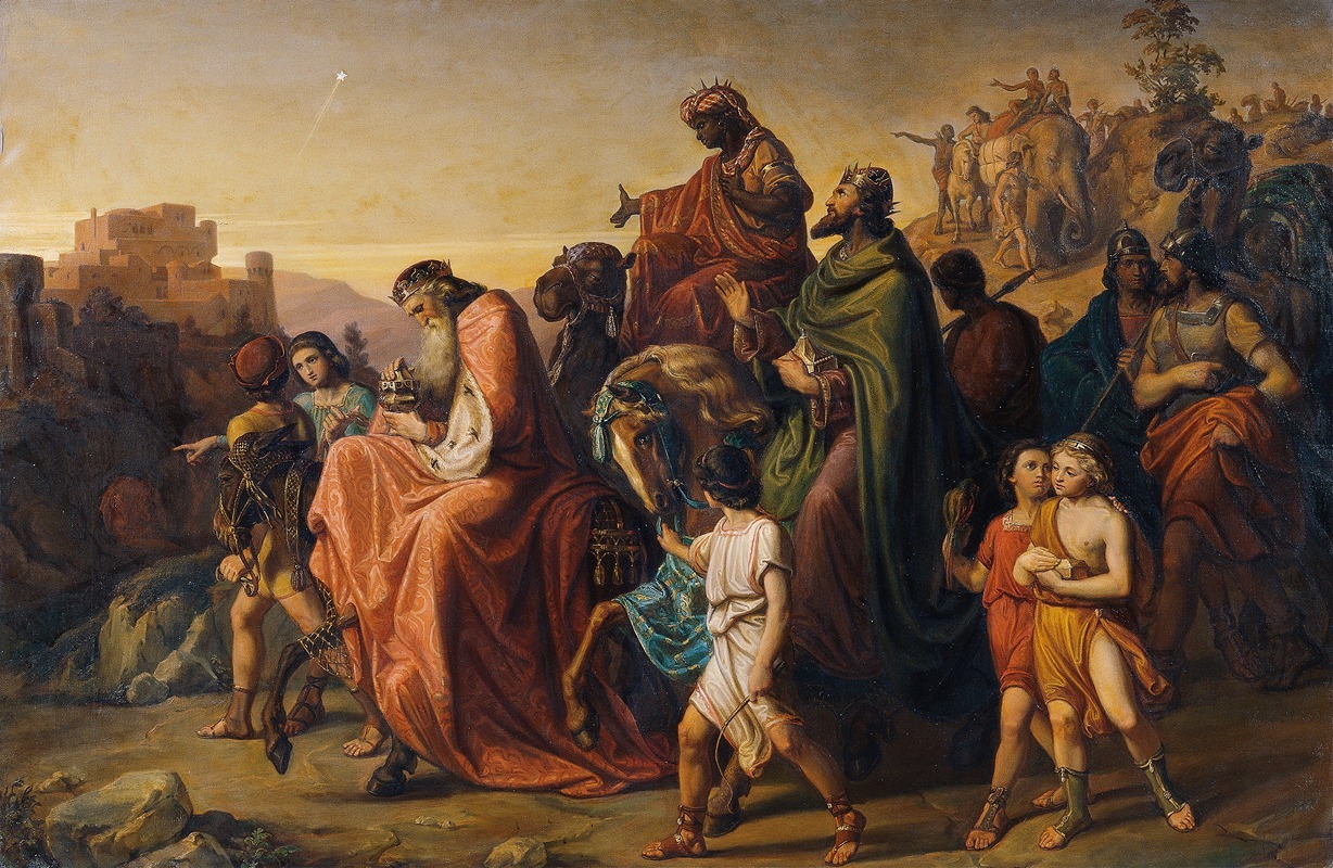 Procession of the three kings by August Wörndle, 1852 — digital art print download