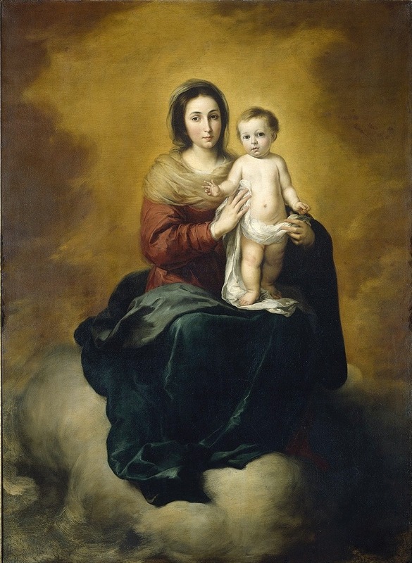 Madonna and Child by Бартоломе Эстебан Мурильо — digital art print download