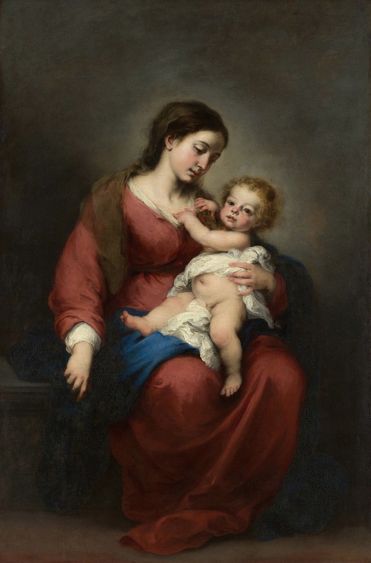 Virgin and Child by Bartolomé Estebán Murillo — digital art print download