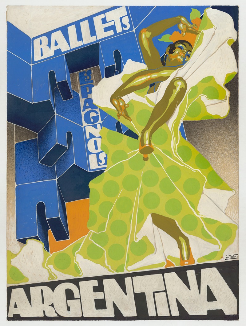 Ballets espagnols Argentina by Аноним, 1928 — digital art print download