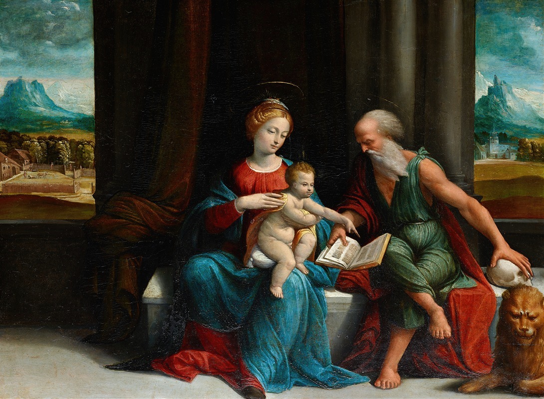 Madonna and Child and St. Jerome — Бенвенуто Тизи (Ил Гарафало)
