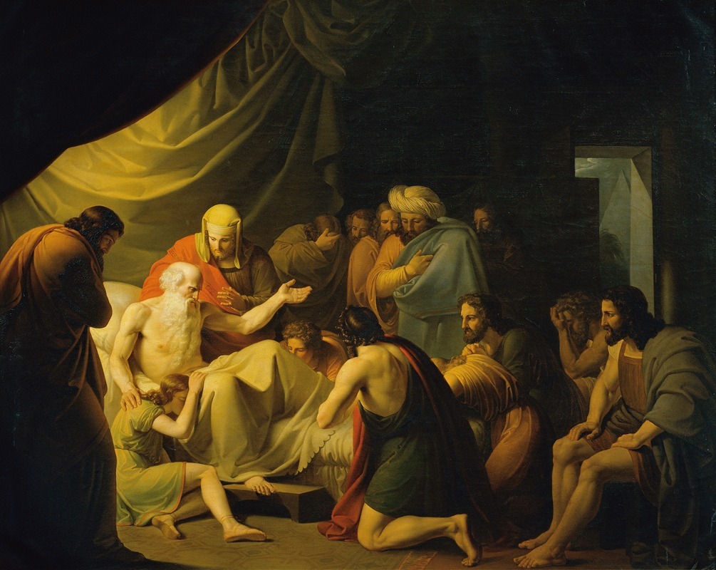 Jacob blesses the sons of Joseph — Carl Peter Goebel the Elder