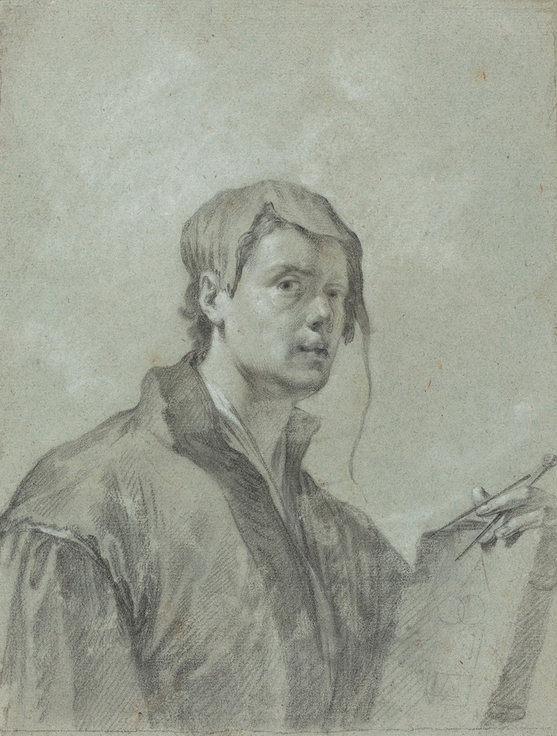 An Artist Holding a Book and Compass — After Willem Drost