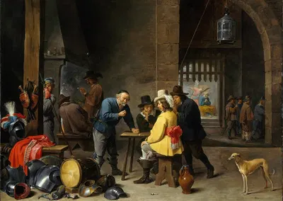 Guardroom with the Deliverance of Saint Peter by Давид Тенирс Младший — digital art print download