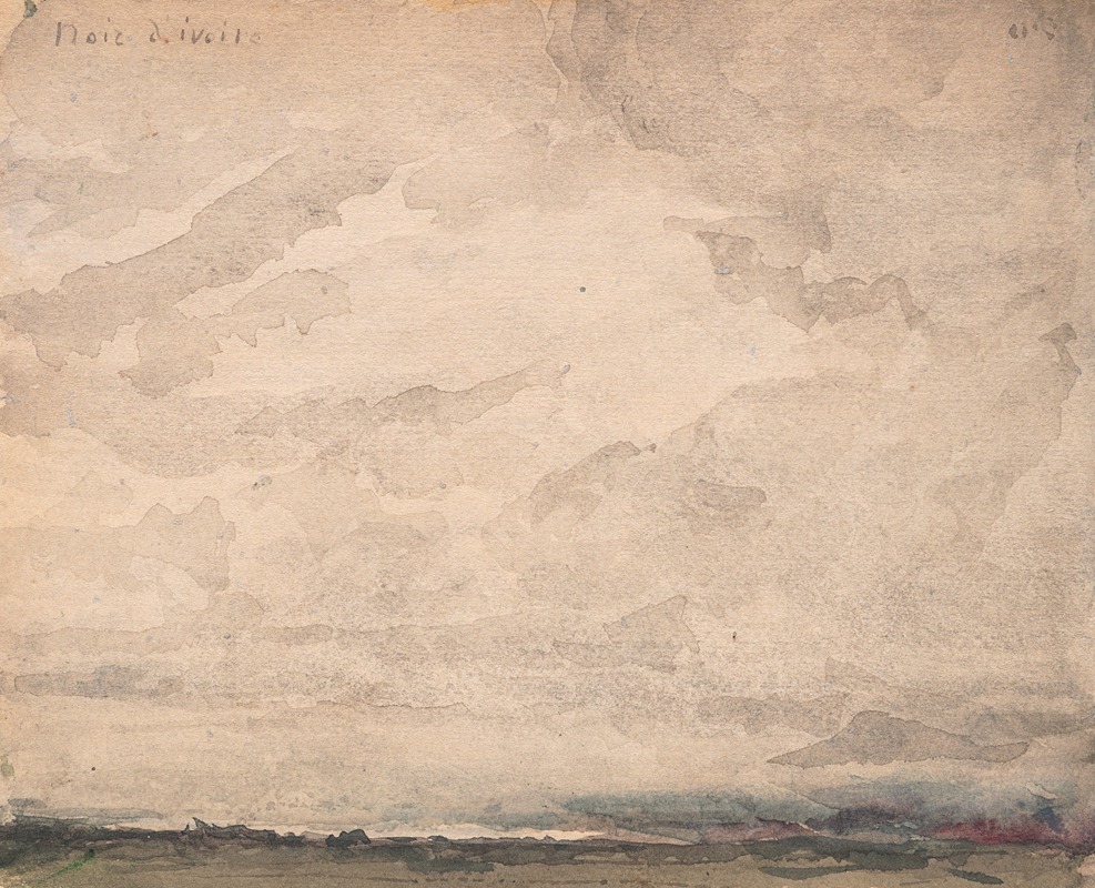 Regnerischer Himmel über einer Seelandschaft by Альберт Анкер, 1892 — digital art print download