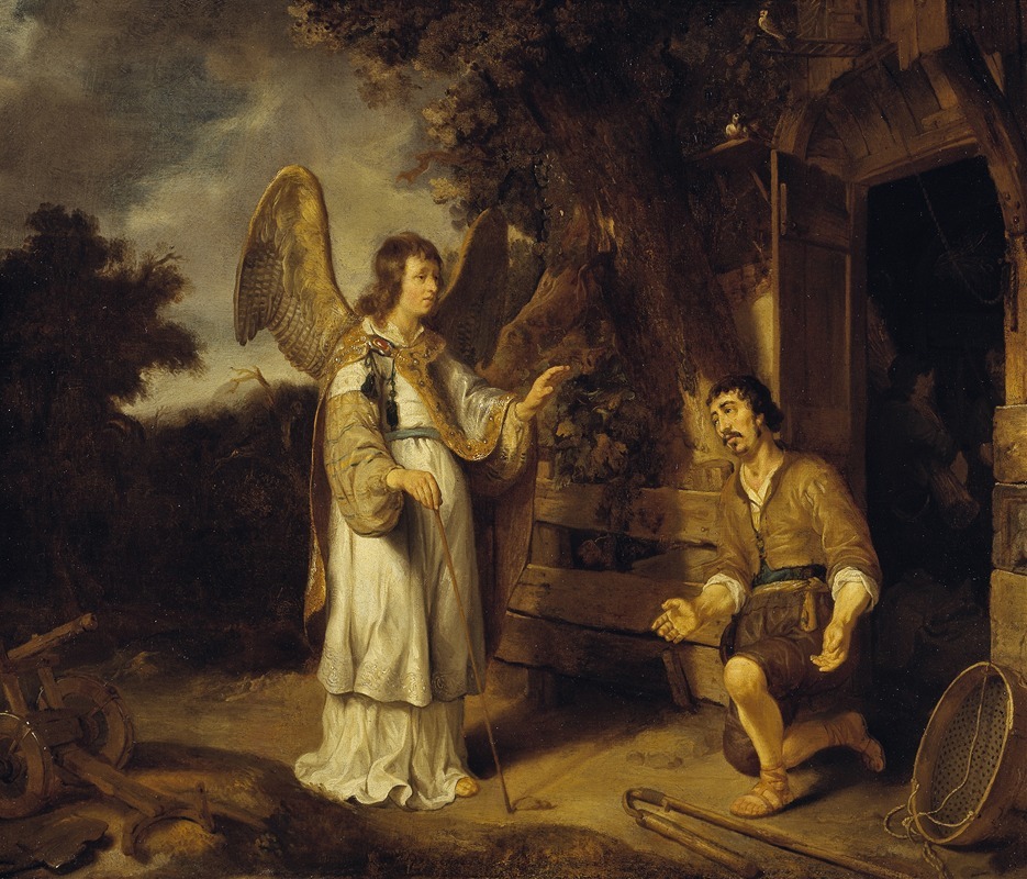 The Angel and Gideon by Гербранд ван ден Эйкхаут, 1640 — digital art print download