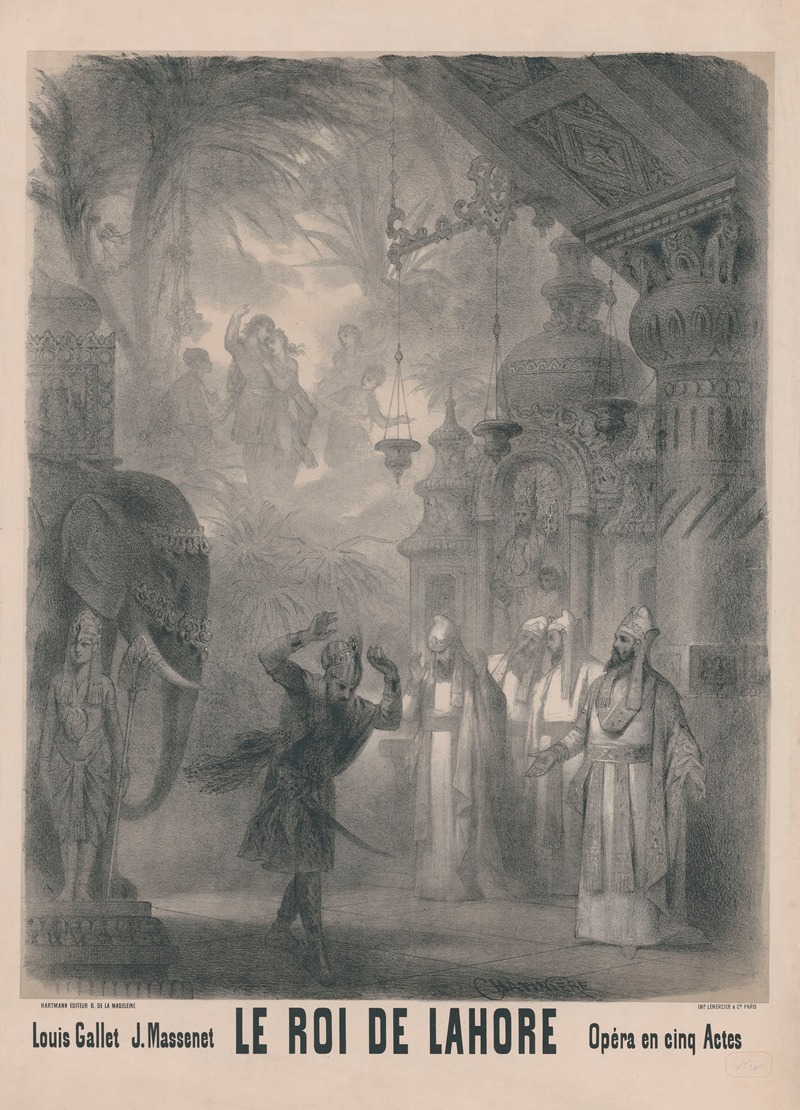 Le Roi de Lahore by Antonin-Marie Chatinière, 1877 — digital art print download