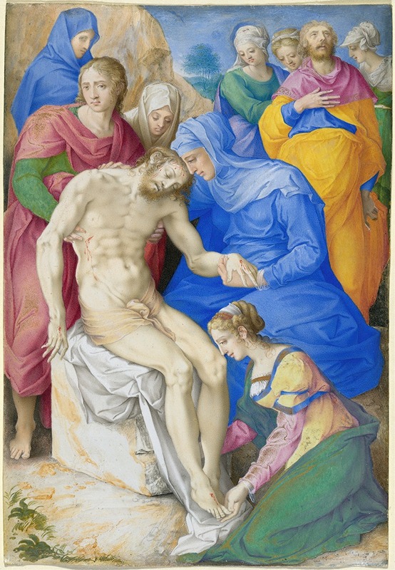 The Lamentation by Giulio Clovio, c. 1550 — digital art print download