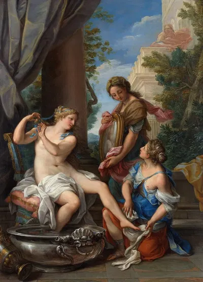 Bathsheba at Her Bath by Giuseppe Bartolomeo Chiari — digital art print download