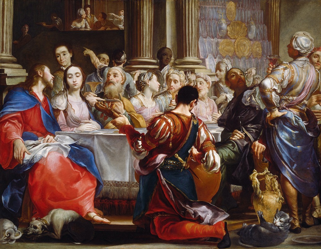 The Wedding at Cana by Джузеппе Мария Крепси, c. 1686 — digital art print download