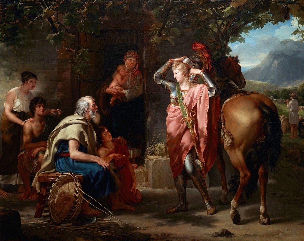 Erminia and the Shepherds by Гийом-Гийон Летиер, 1795 — digital art print download