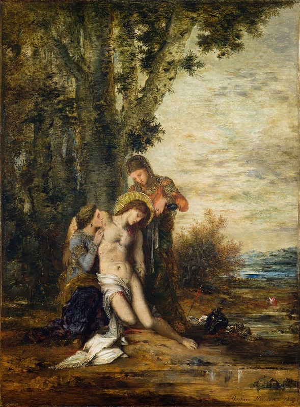 The Martyred Saint Sebastian by Гюстав Моро, 1869 — digital art print download