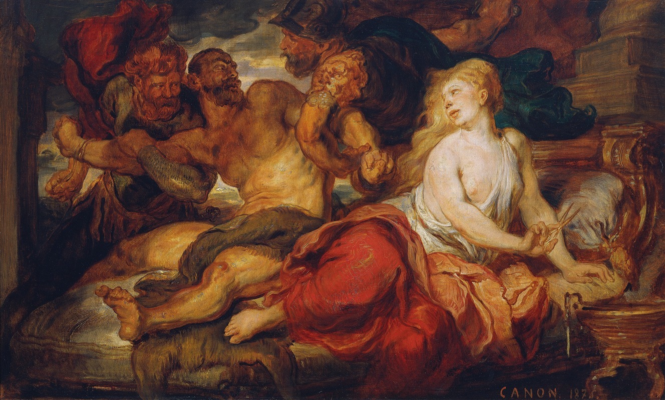 Samson and Delila by Hans Canon, 1875 — digital art print download