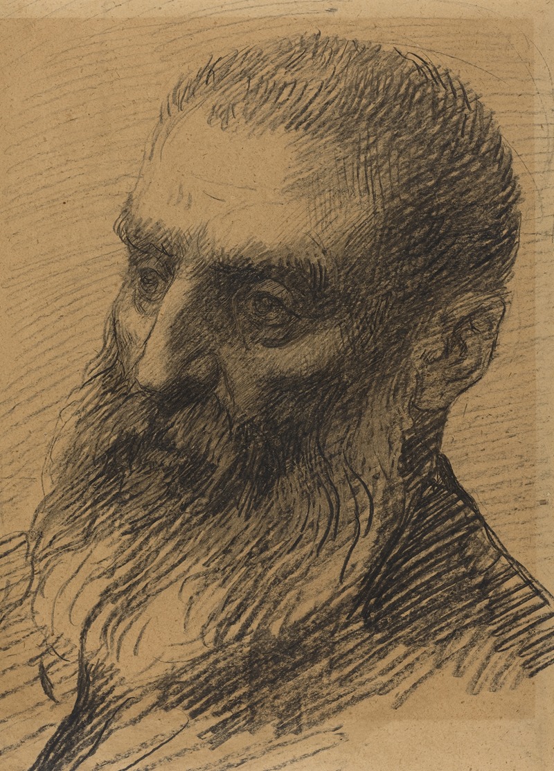 Head of a Man Facing Left by Альфонс Легро — digital art print download