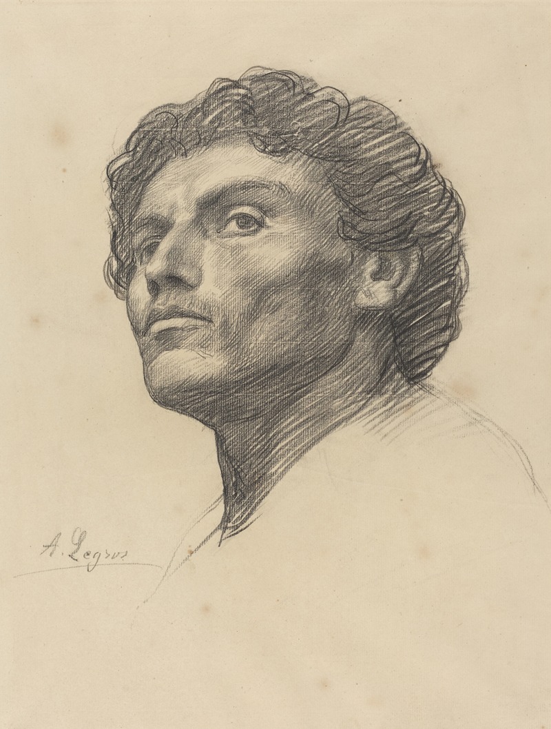 Head of a Man II by Альфонс Легро — digital art print download