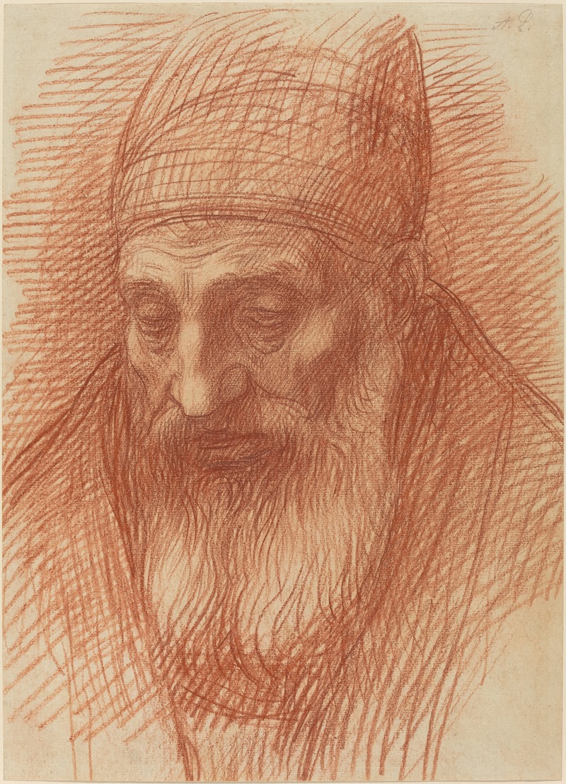Head of a Priest by Альфонс Легро — digital art print download