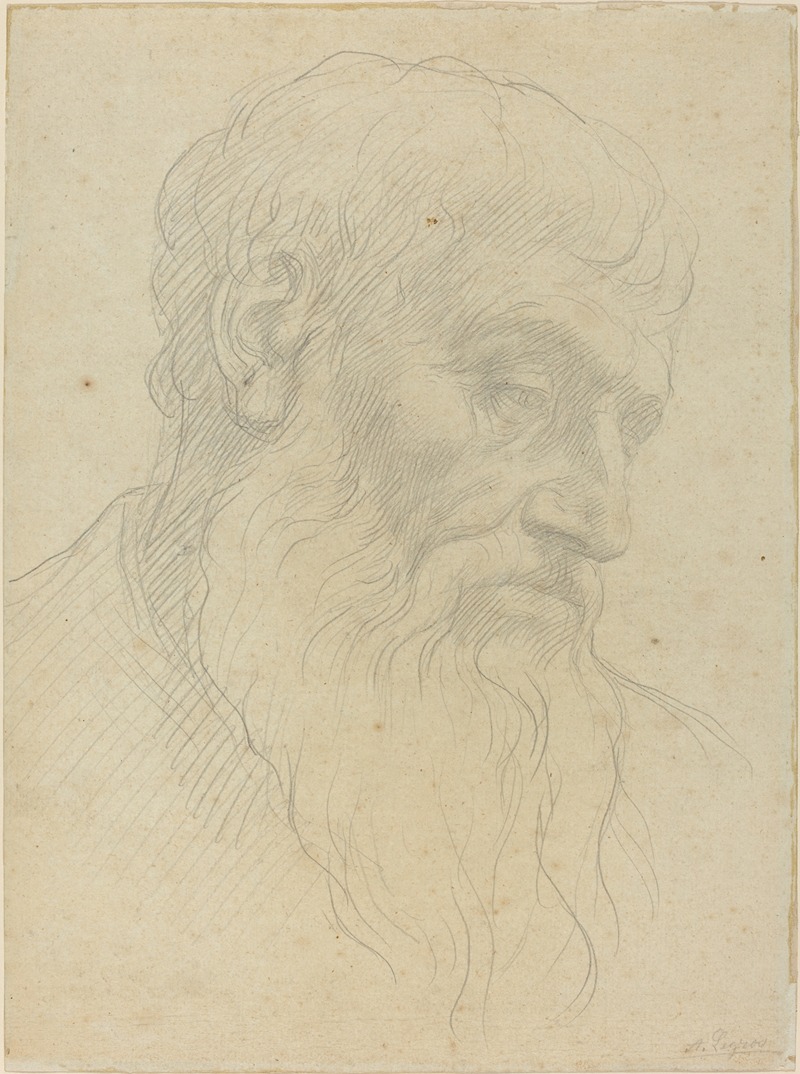 Study of a Head by Альфонс Легро — digital art print download