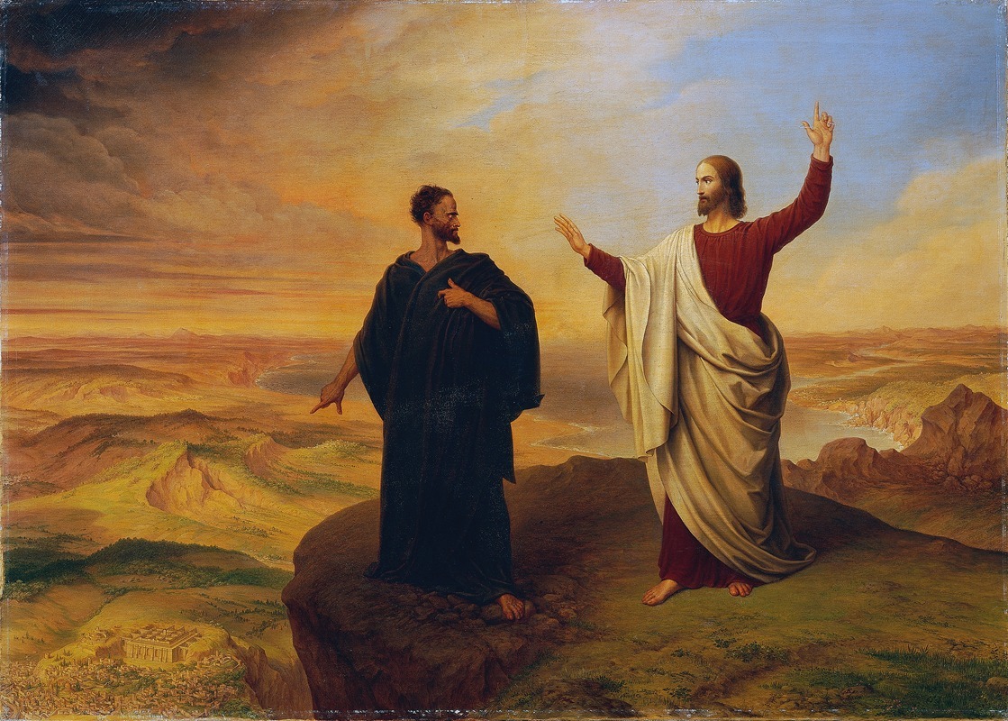 The temptation of Christ — Ludwig Ferdinand Schnorr von Carolsfeld