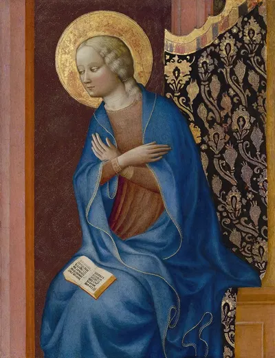 The Virgin Annunciate by Masolino da Panicale, c. 1430 — digital art print download