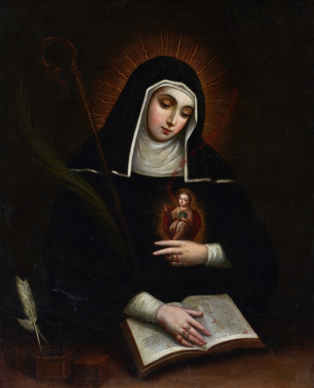 Saint Gertrude (Santa Gertrudis) — Miguel Cabrera