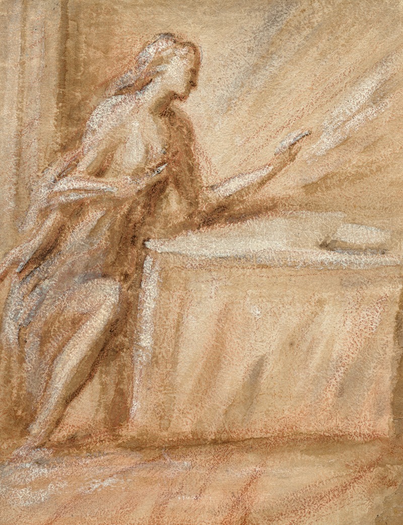 Study of the Virgin for an Annunciation — Andrea Schiavone