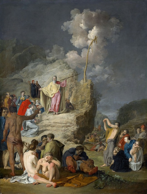 Moses and the Brazen Serpent by Pieter Fransz. de Grebber — digital art print download