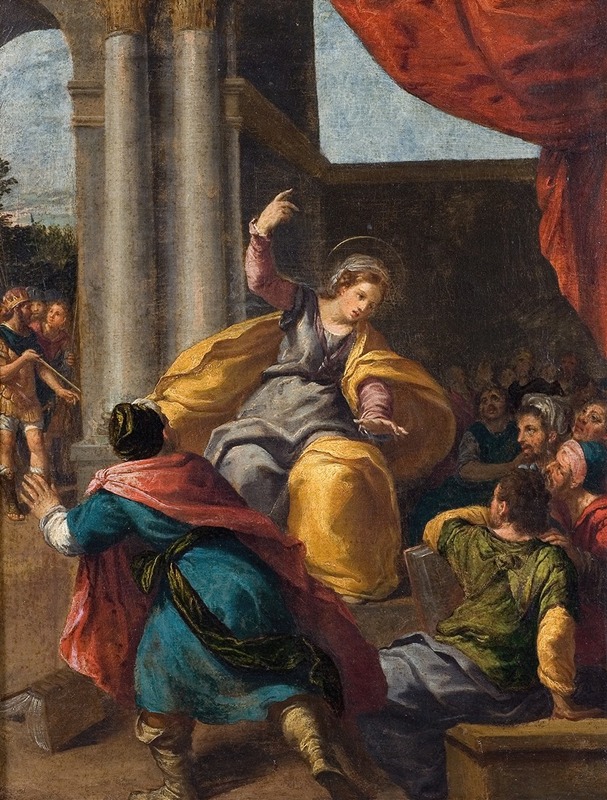 St Catherine among the Philosophers by Скарселлино — digital art print download