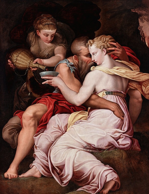 Lot and His Daughters by Школа Фонтенбло — digital art print download