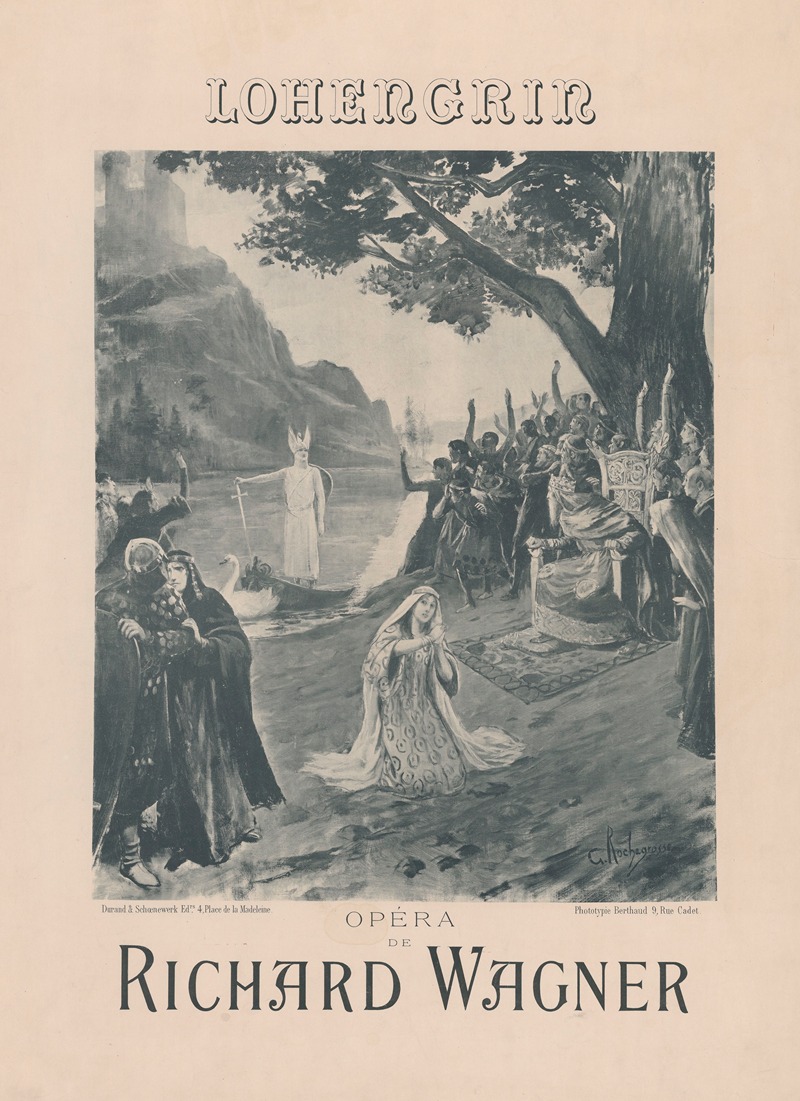 Lohengrin opéra de Richard Wagner by Жорж Антуан Рошегросс, 1891 — digital art print download