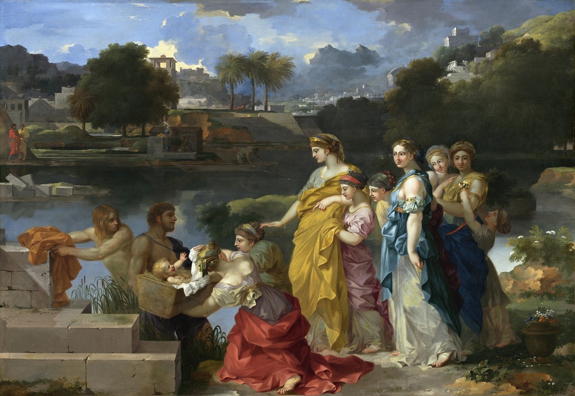 The Finding of Moses by Себастьен Бурдон — digital art print download
