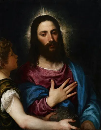The Temptation of Christ by Тициан — digital art print download