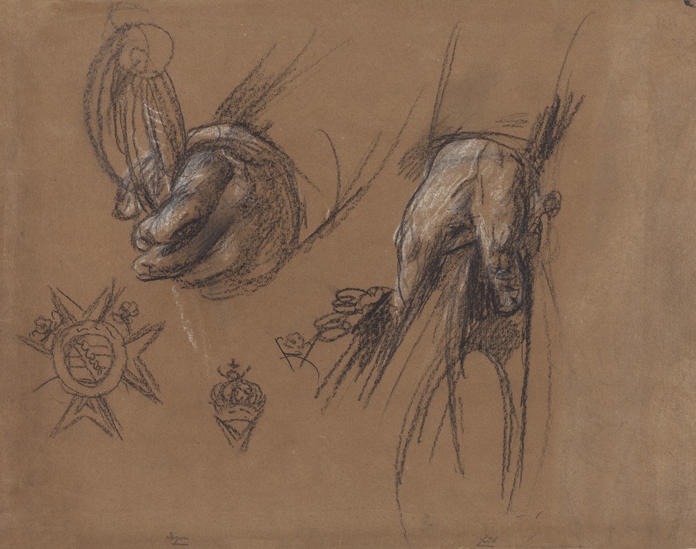 Hands Holding a Sword and a Tricorn — Anton Graff