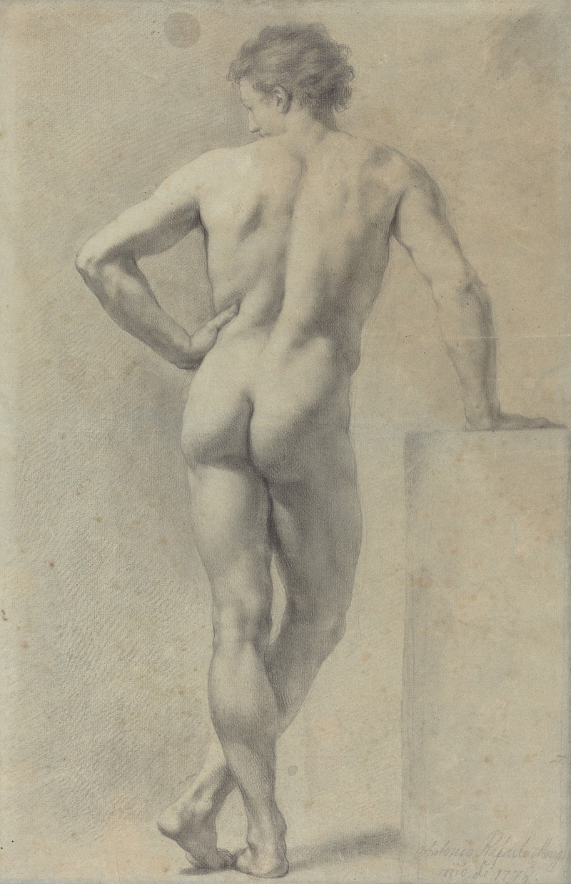 Male Nude Study by Anton Raphael Mengs, 1778 — digital art print download