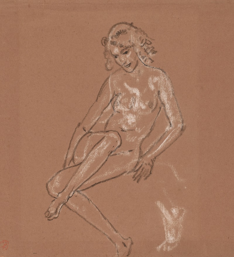 Seated Nude and a Foot by Артур Боун Дэвис — digital art print download