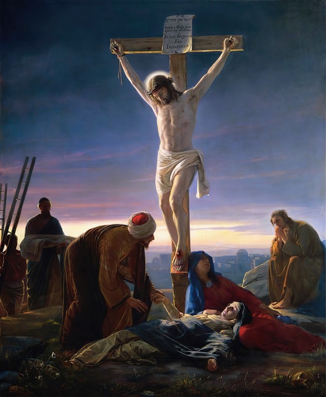 Christ on the Cross by Карл Блох, 1870 — digital art print download