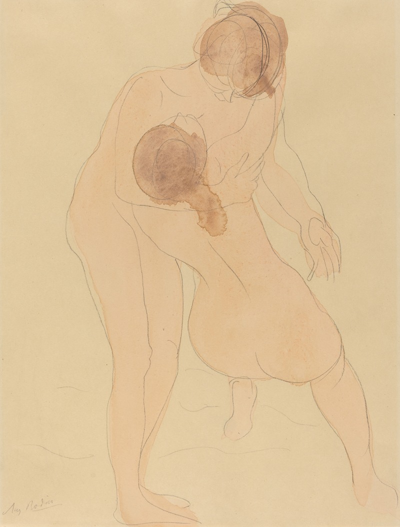 Two Figures by Auguste Rodin, c. 1905 — digital art print download