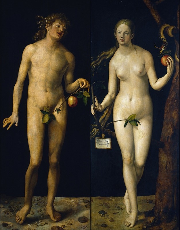 Adam And Eve by Альбрехт Дюрер, 1507 — digital art print download