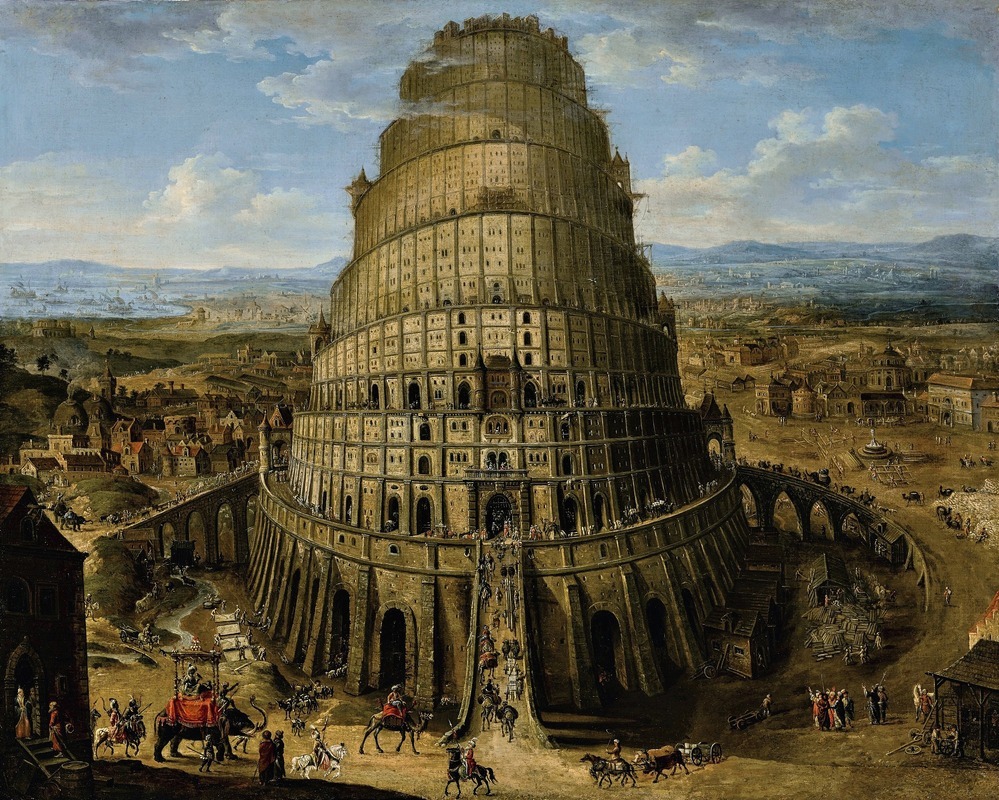 The Tower Of Babel by Flemish School 17th Century — digital art print download