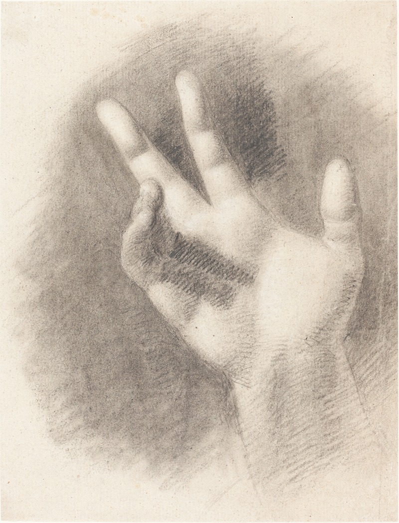 Study of a Right Hand by Benjamin Robert Haydon — digital art print download
