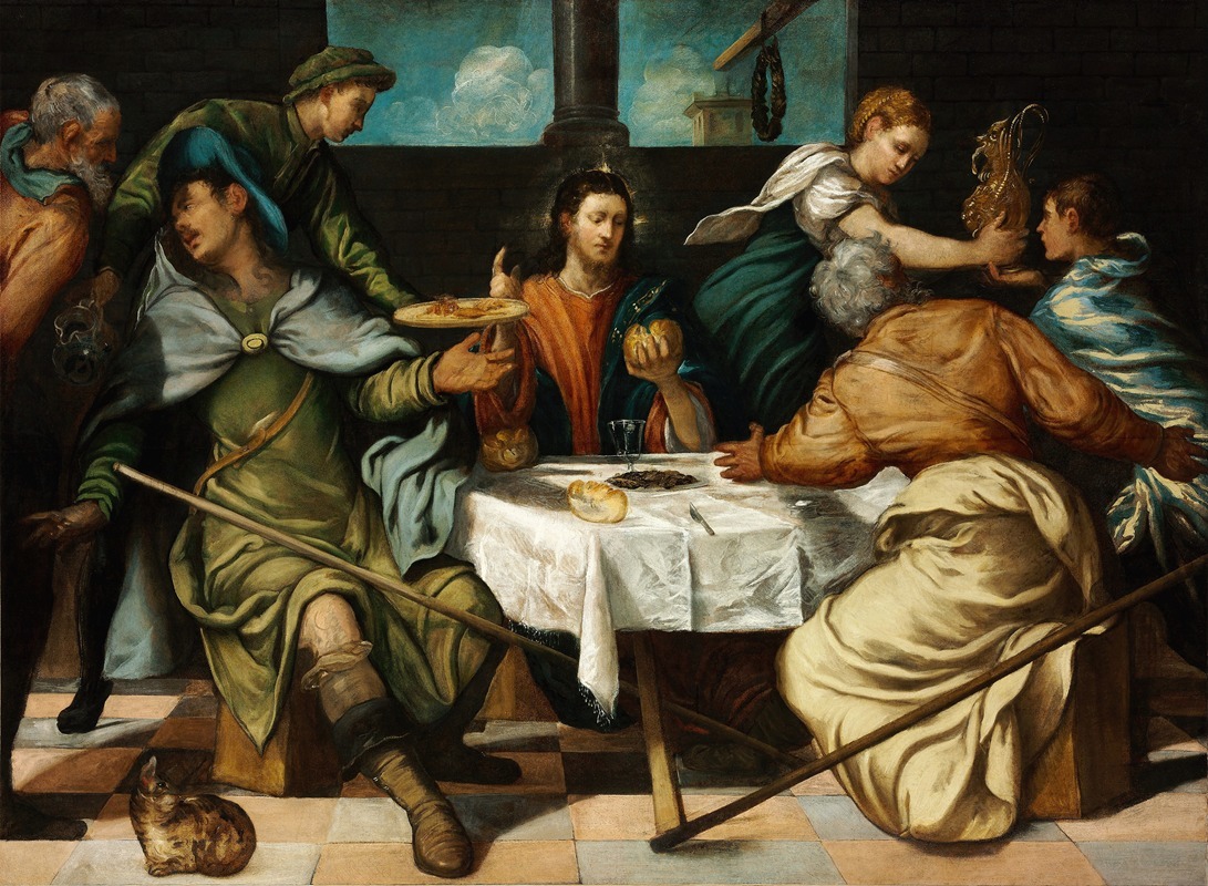 The Supper At Emmaus by Якопо Тинторетто — digital art print download